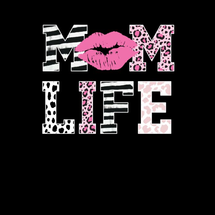 Pink Leopard Mom Life T Shirt Thumbnail