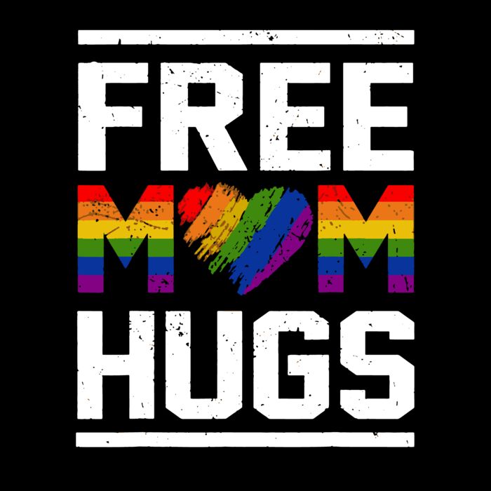 Free Mom Hugs Crew Neck T Shirt Thumbnail