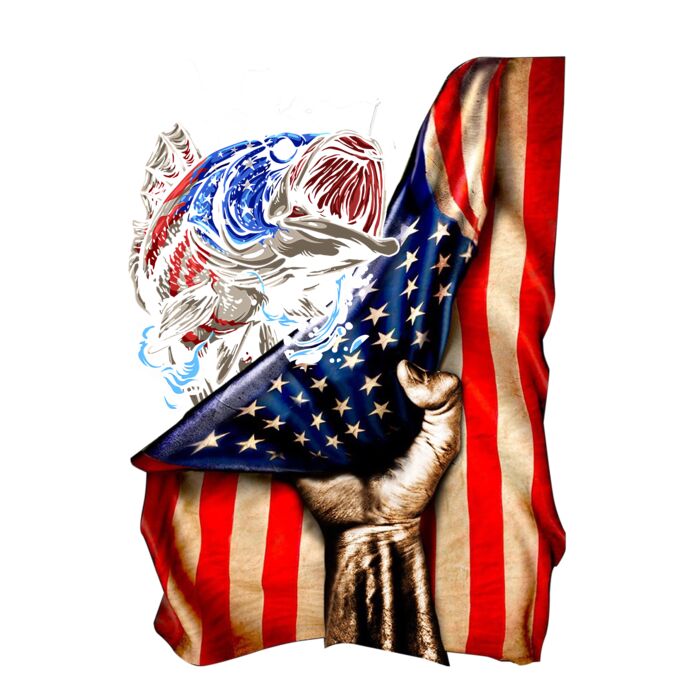 American Flag Fish T Shirt Thumbnail