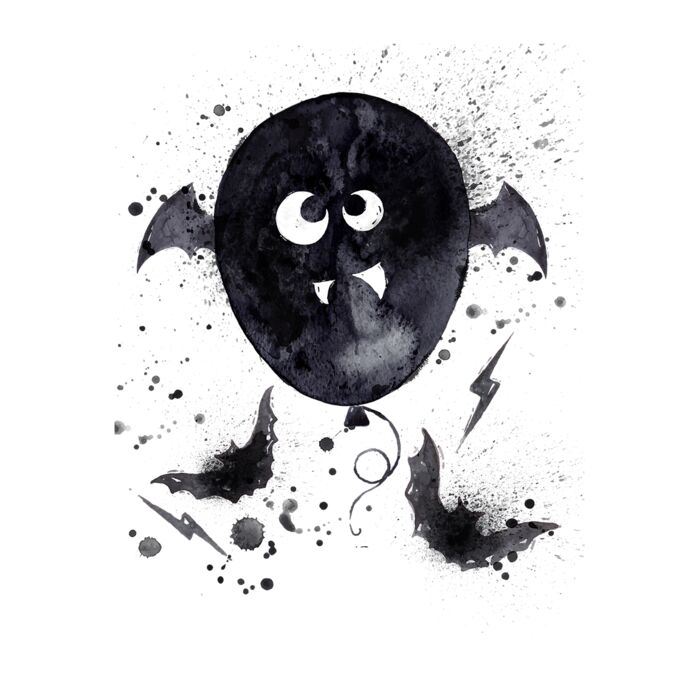 Halloween Balloons Bat Objects Thumbnail