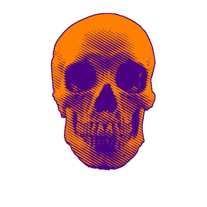 Halloween Skull V Neck Thumbnail