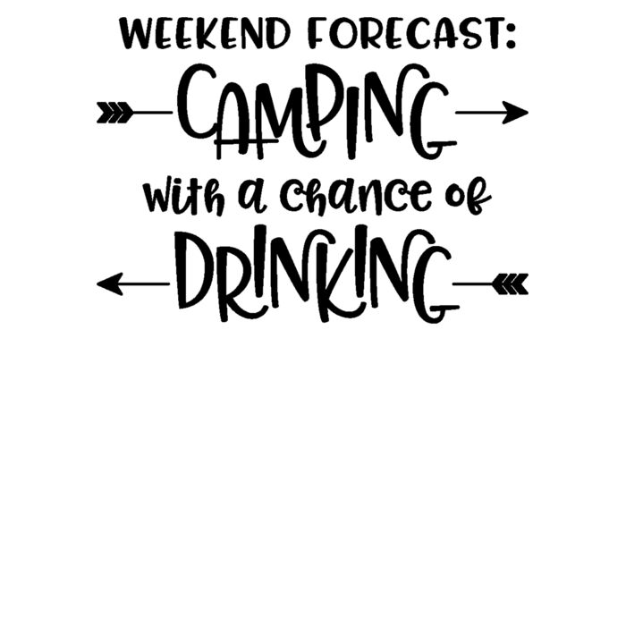 Camping Weekend Forecast V Neck Thumbnail