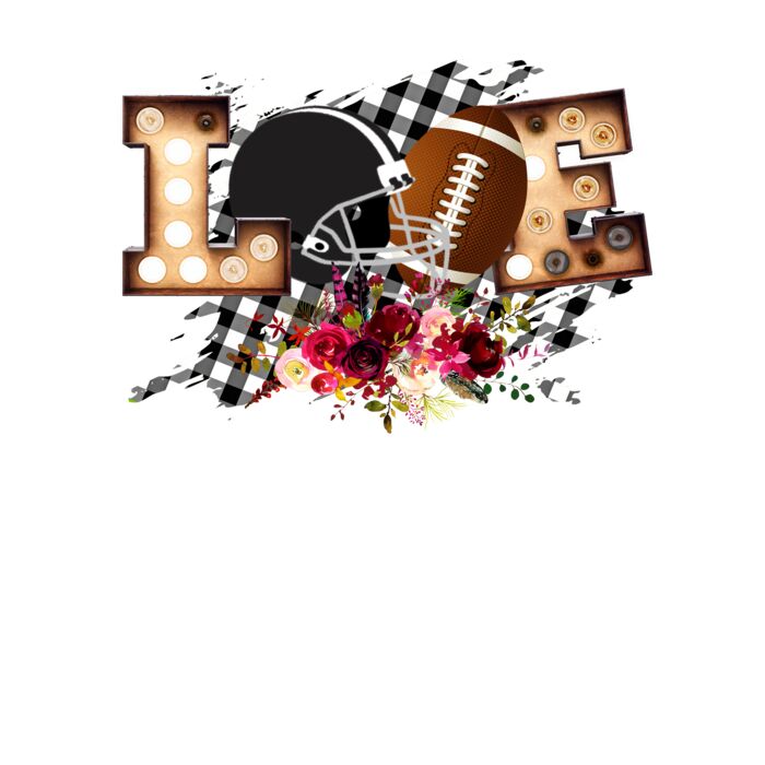Love Fall Football Crew Neck T Shirt Thumbnail