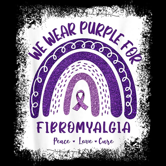 Rainbow In May We Wear Blue Fibromyalgia Awareness Month T Shirt Thumbnail