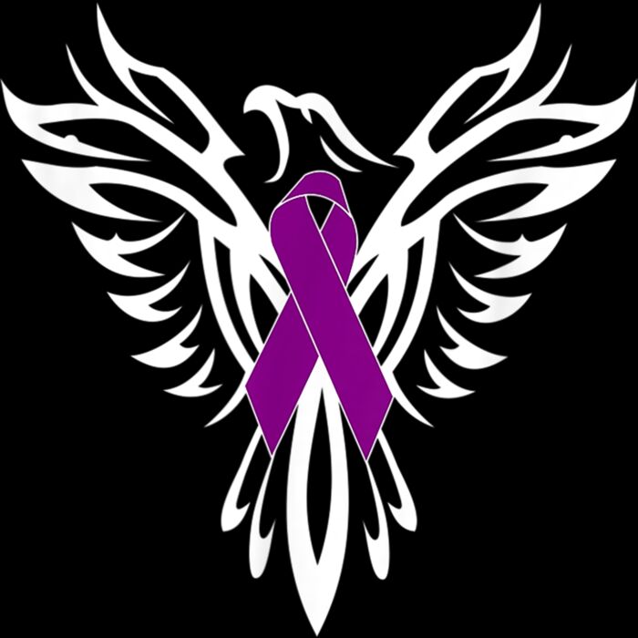 Fibromyalgia Syndrome Awareness T Shirt Purple Ribbon Thumbnail