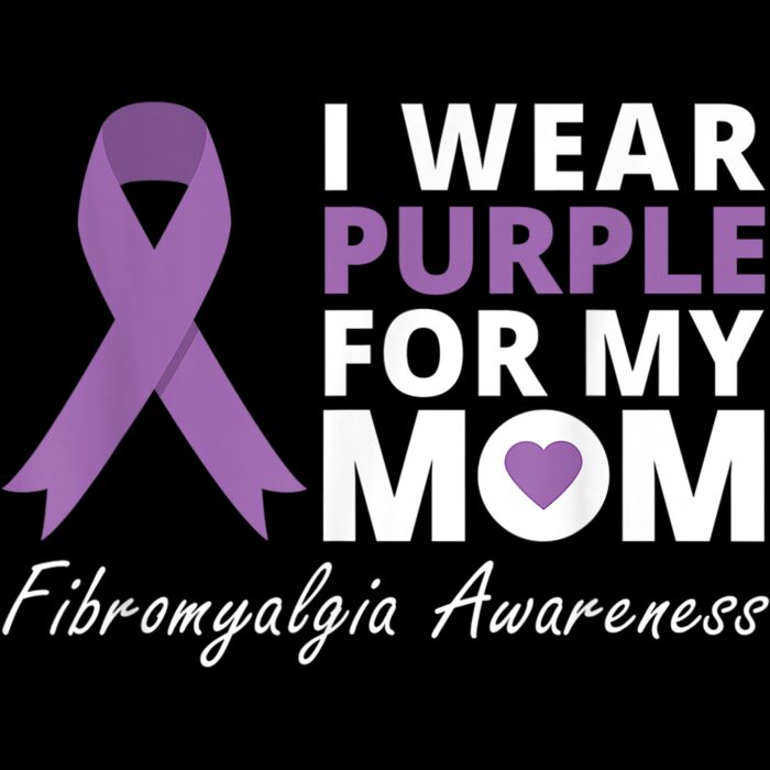 I Wear Purple For My Mom T Shirt Fibromyalgia Awareness T Shirt Thumbnail