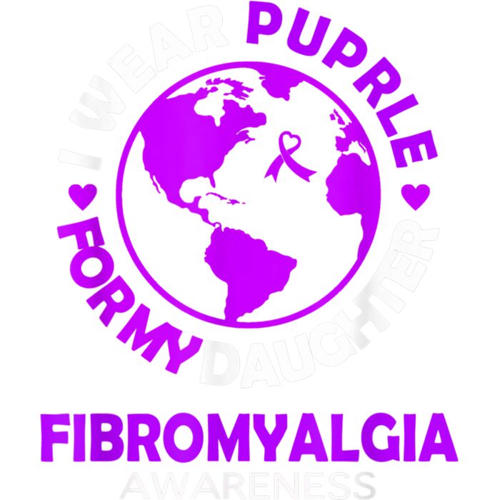I wear PURPLE for my DAUGHTER FIBROMYALGIA Awareness T Shirt Thumbnail