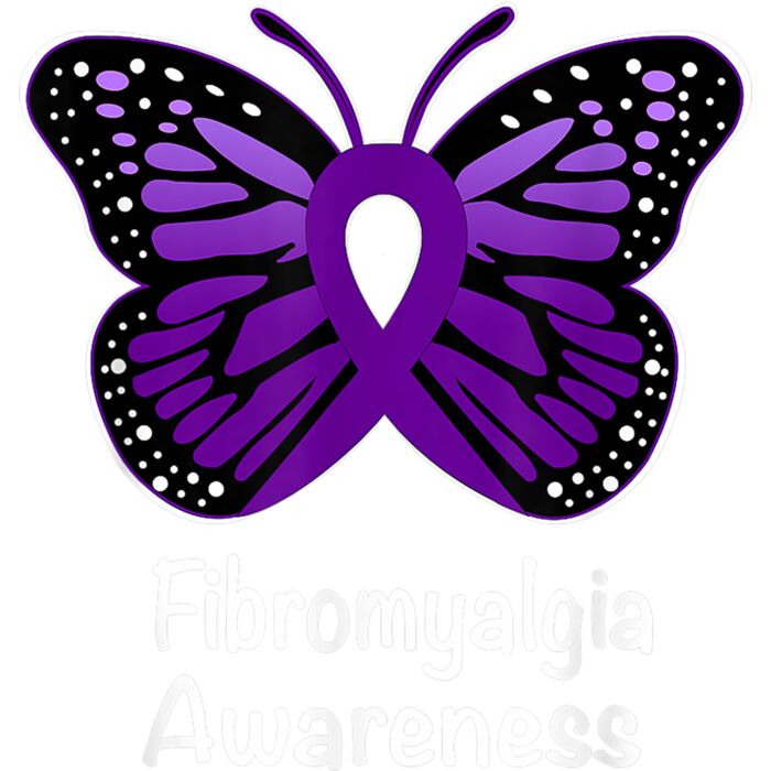 Fibromyalgia Awareness Warrior Support Purple Ribbon T Shirt Thumbnail