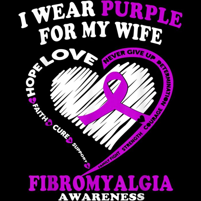Fibromyalgia Awareness Shirt   I Wear Purple For My Wife Thumbnail