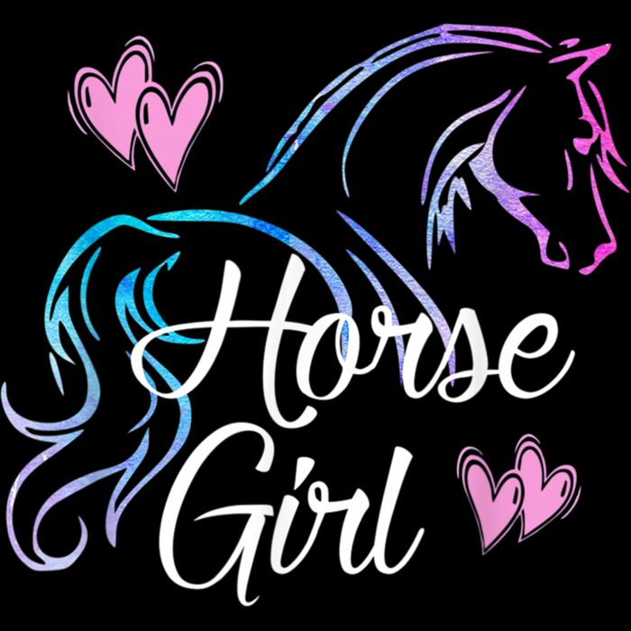 HORSE GIRL Gift for Horse Lover Equestrian Rider Teens Women T Shirt Thumbnail