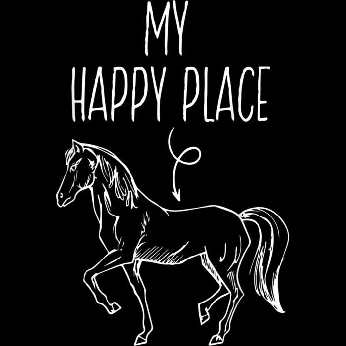 My Happy Place Horse Lover Gifts Horseback Riding Equestrian T Shirt Thumbnail