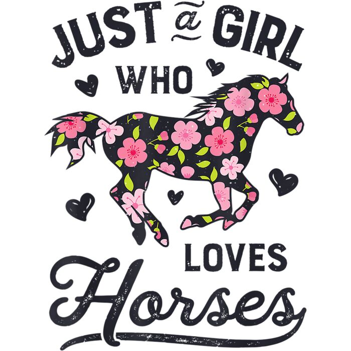Just A Girl Who Loves Horses Women Horse Horseback Riding T Shirt Thumbnail
