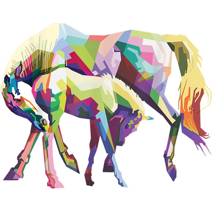 Horses in love Shirt  Colorful Horse Pop Art Style T Shirt Thumbnail