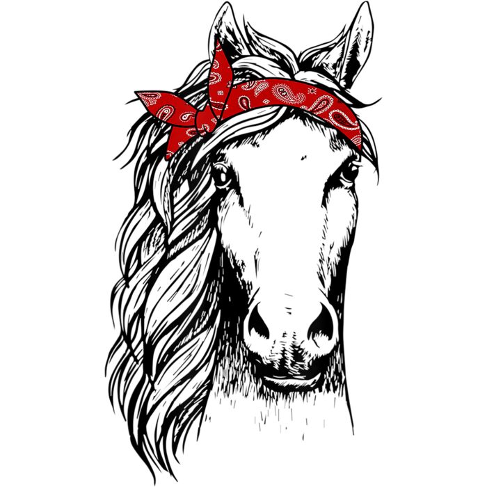Horse Bandana T Shirt for Horseback Riding Horse Lover T Shirt Thumbnail