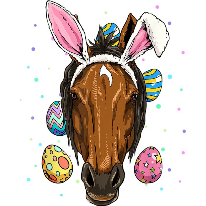 Easter Bunny Horse Funny Easter Horse Lover T Shirt Thumbnail