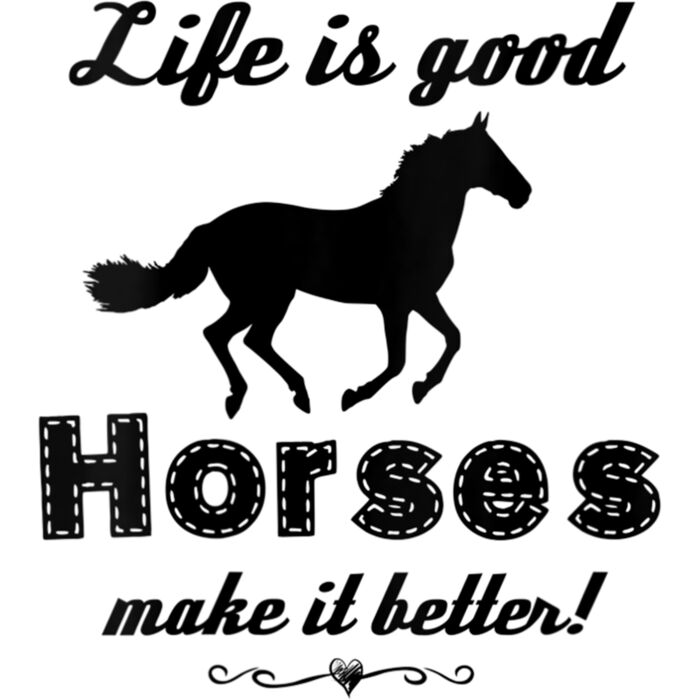 Womens Life Is Good Horses Make It Better T Shirt Horse Lover Tee V Neck T Shirt Thumbnail
