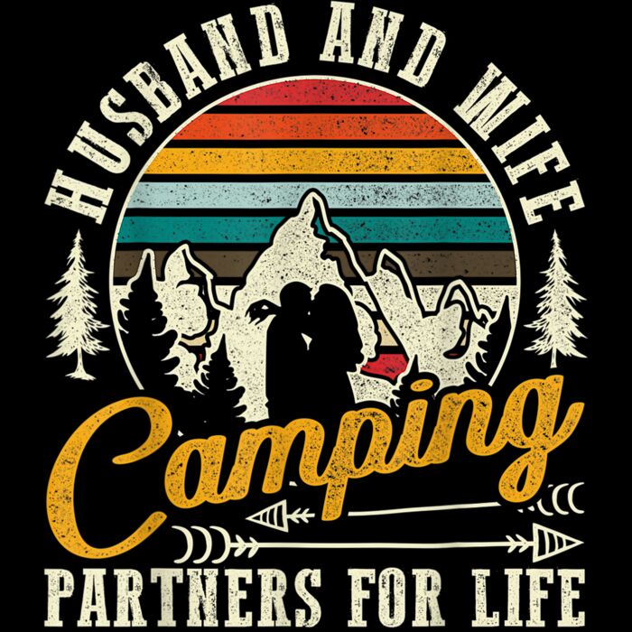 Husband And Wife Camping Partners For Life Sweet T Shirt Thumbnail