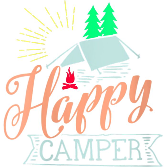 Womens Happy Camper   Camping T Shirt for Men Women and Kids V Neck T Shirt Thumbnail