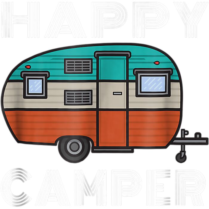 Camping Outdoor Camper Happy Camper Vintage Gift T Shirt Thumbnail