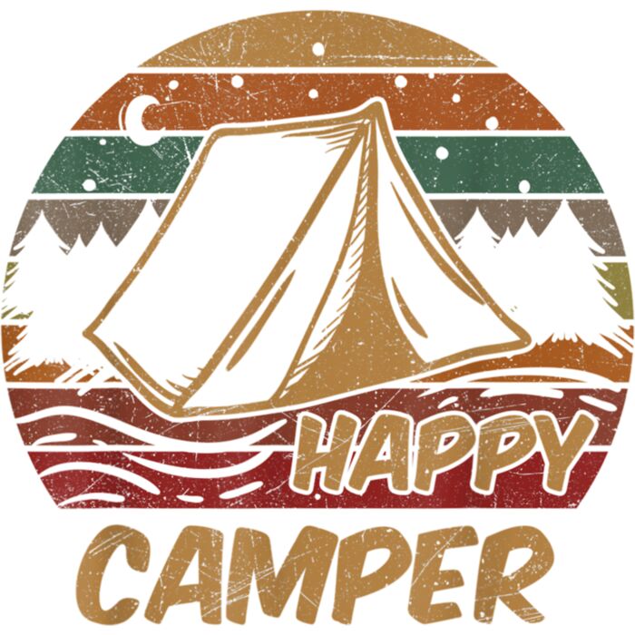 Camping Gifts Happy Camper Campsite Scout Lovers Camp T Shirt Thumbnail