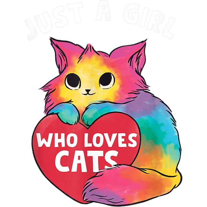 Just a girl who loves cats cute Cat lover gift for Girls T Shirt Thumbnail