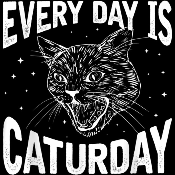 Everyday is Caturday  Funny Cat Lover T Shirt Thumbnail