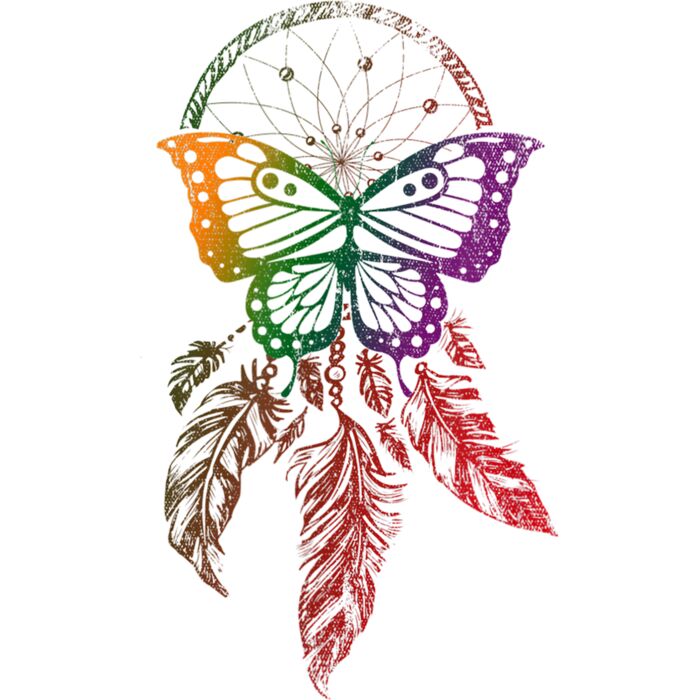 Colorful Butterfly Animal Gift Dreamcatcher T Shirt Thumbnail