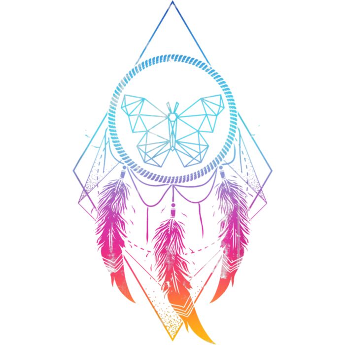 Butterfly Beautiful Insect Gift Idea Dreamcatcher T Shirt Thumbnail