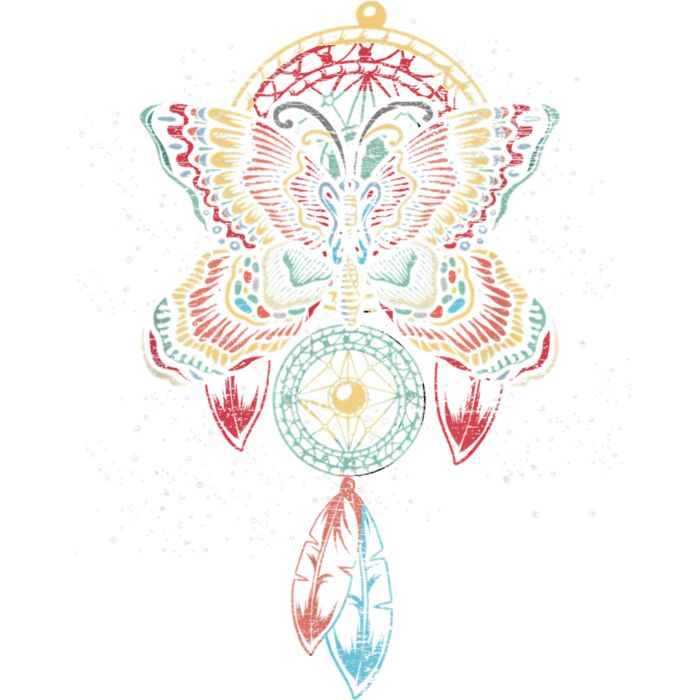 Butterfly Dream Catcher Native American Hippie Dreamcatcher T Shirt Thumbnail