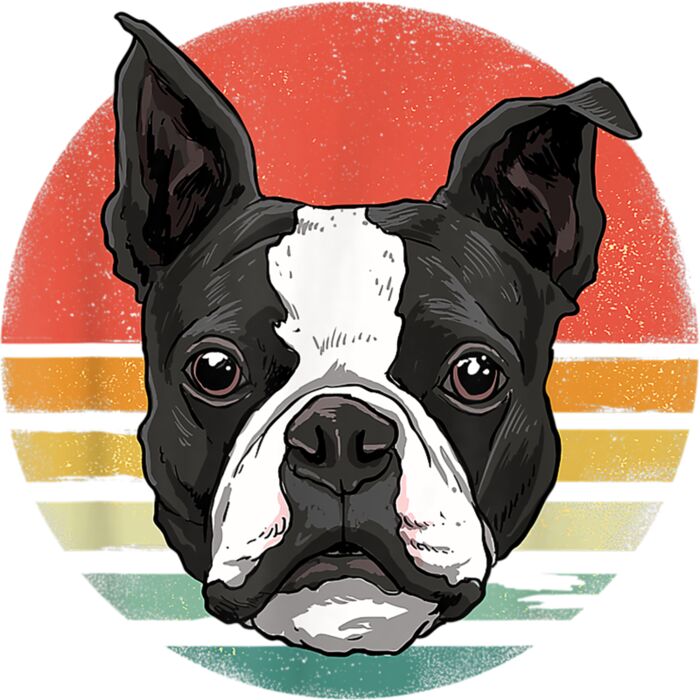 Retro Vintage Boston Terrier Dog Breed Lover Gift T Shirt Thumbnail