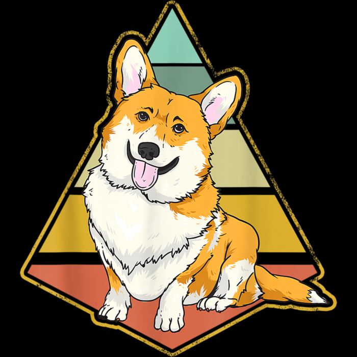 Vintage Corgi Dog Retro Distressed Corgi Lover Men Women T Shirt Thumbnail
