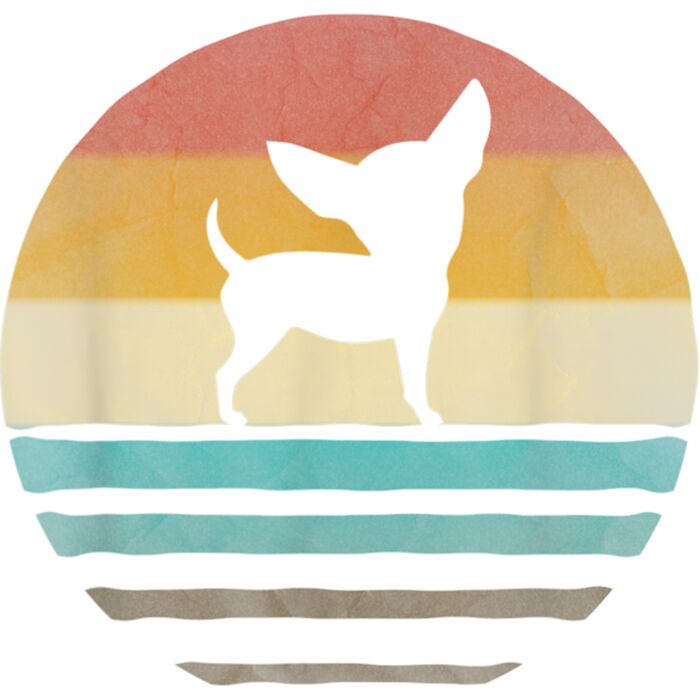 Chihuahua Dog Retro Vintage 60s 70s Silhouette Breed Gift T Shirt Thumbnail