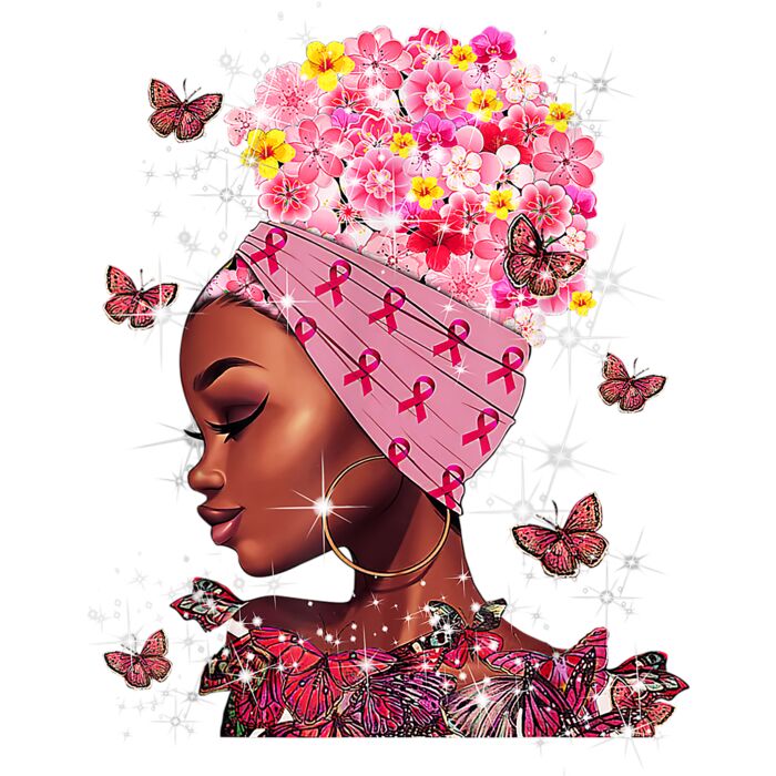 In October We Wear Pink Black Woman Breast Cancer Awareness T Shirt Thumbnail