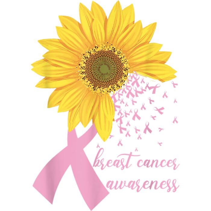 Breast Cancer Awareness Sunflower T Shirt Thumbnail