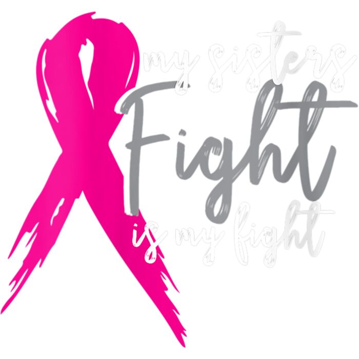 Womens Her Fight Is My Fight Breast Cancer Awareness V Neck T Shirt Thumbnail
