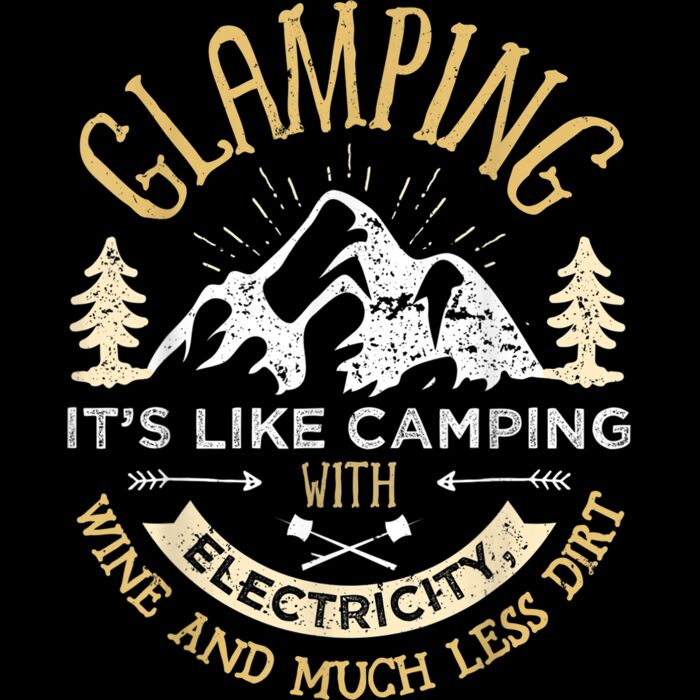 Glamping Definition T shirt Glamper Women Wine Funny Camping Thumbnail