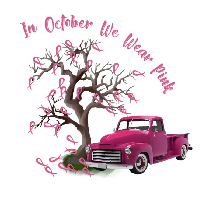 in October we wear pink  truck Thumbnail