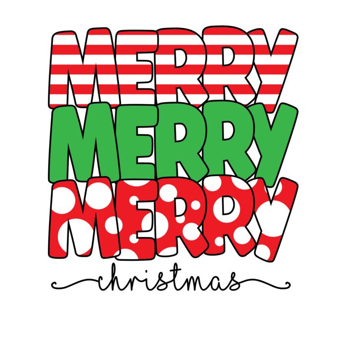 MERRY MERRY MERRY CHRISTMAS   Wave Wash Hoodie Thumbnail