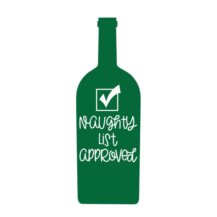NAUGHTY LIST APPROVED   wine bag Thumbnail