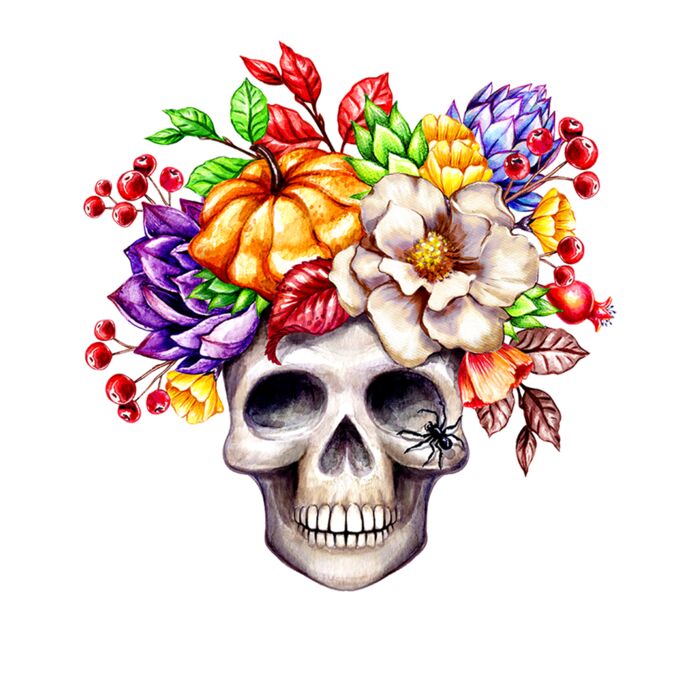 HALLOWEEN SKULL FLORAL Thumbnail